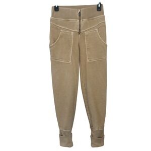 Free People Movement On The Road Pants Front Zip Edgy Sweatpants Joggers XS